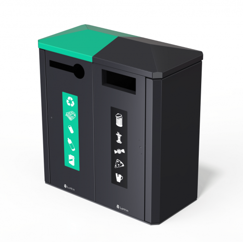 Jumbo 2-Way Recycling Bin Litter Bins